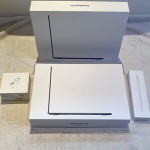 EMPTY Apple boxes: 2 MacBook Air 13 inch boxes; AirPods Pro & Apple Pencil